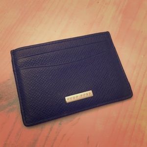 Dark navy blue Hugo Boss card carrier/ wallet